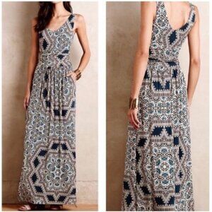 Anthropologie Maeve Jantina Mosaic Print Maxi Dress XS​​​​​